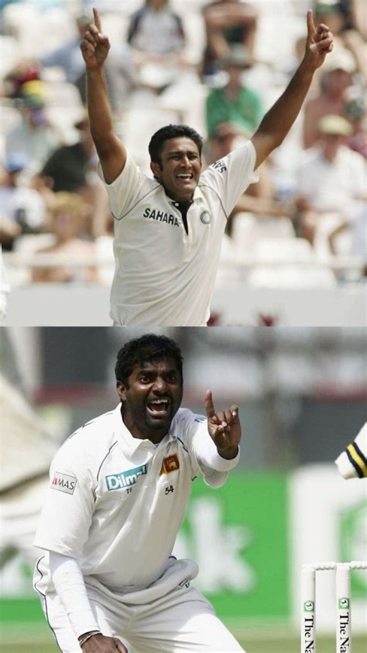 Top 10 highest wicket-takers in Test cricket featuring Anil Kumble and Muttiah Muralitharan