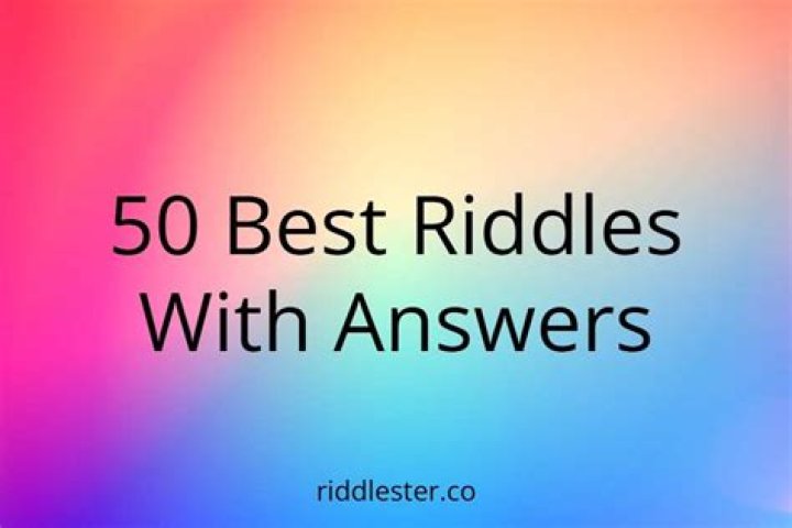 50 Examples Of Riddles With Answers