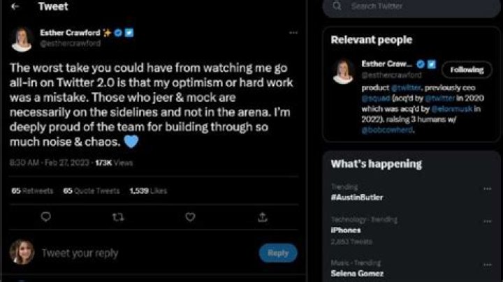 After being laid-off from Twitter, Esther Crawford expressed her emotions via Tweet – India TV