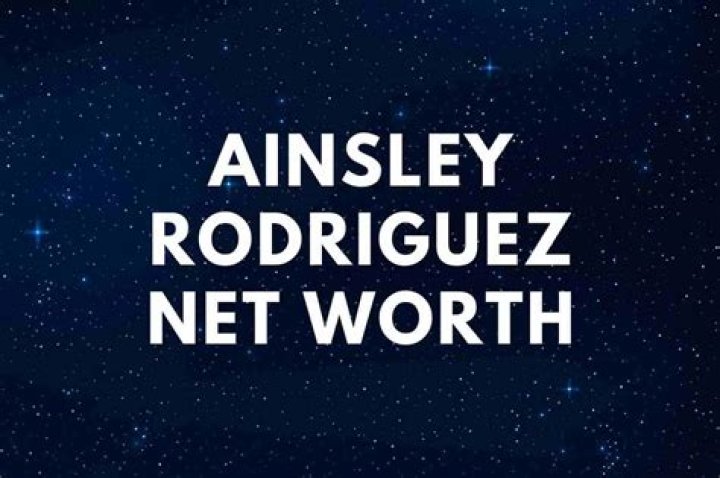 Ainsley Rodriguez Net Worth: A Deep Dive Into Her Financial Success