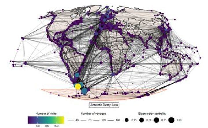 Shipping Map of Antarctica Reveals Shocking Level of Travel to This Pristine Ecosystem