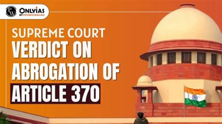 Supreme Court says Centre's decision to scrap Jammu and Kashmir's special status valid – India TV