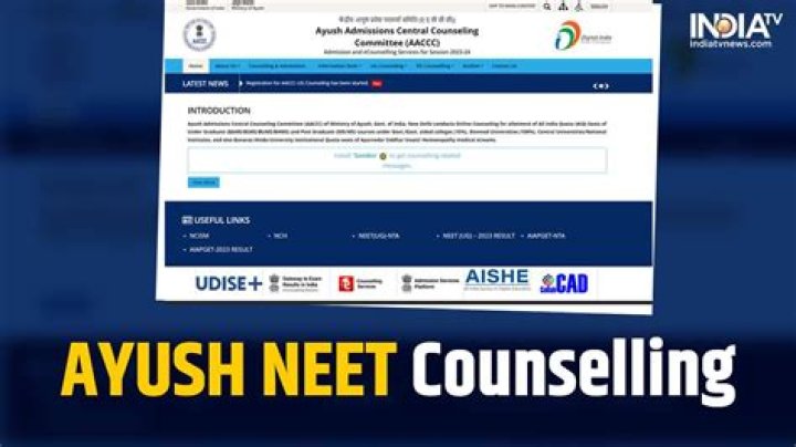 AYUSH NEET UG Counselling 2023 round 1 registration begins at aaccc.gov.in – India TV