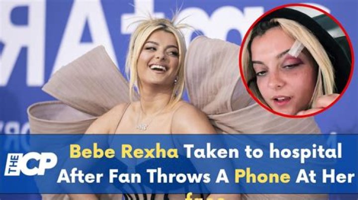 Bebe Rexha taken to hospital after fan throws phone at her mid-concert