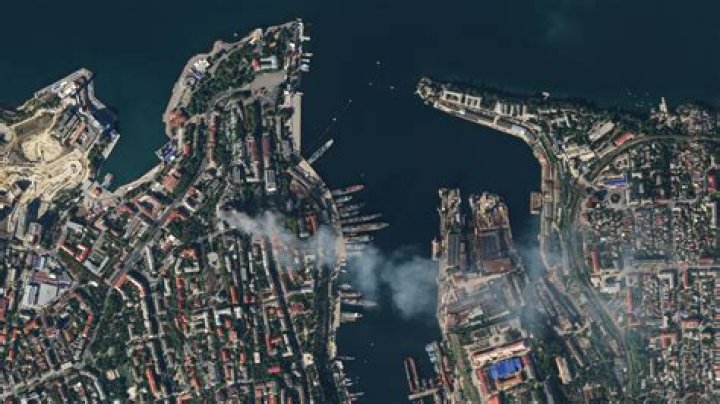Satellite Photos Show Aftermath of Strike on Russian Black Sea Ships
