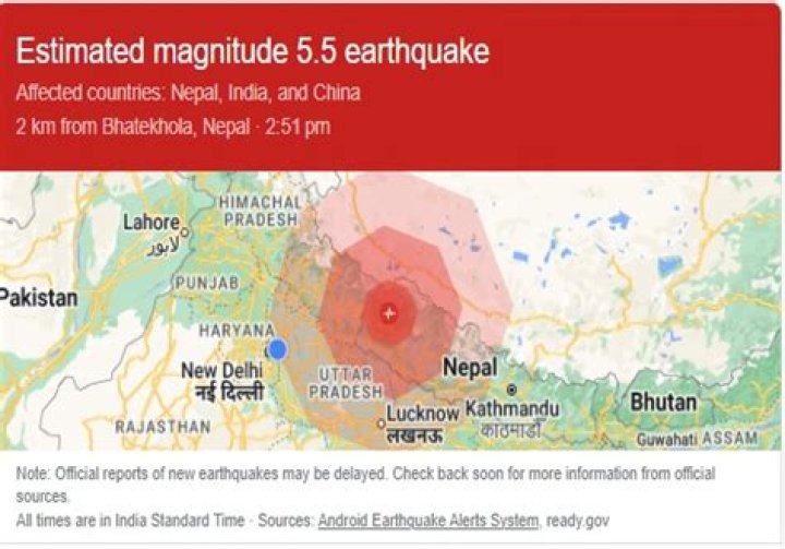 Earthquake jolts Delhi-NCR chandigarh punjab haryana kashmir amritsar magnitude – India TV
