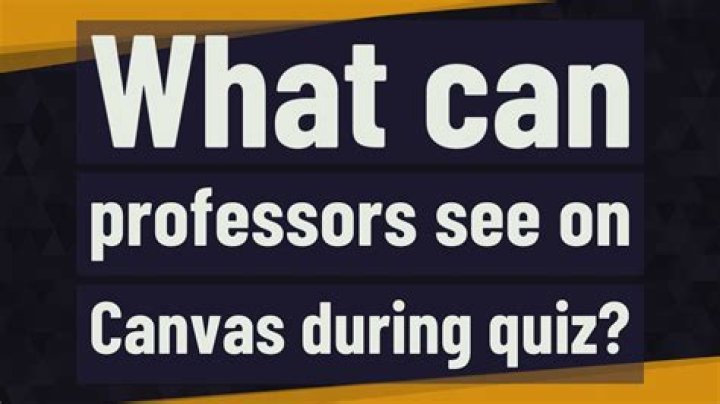 Quick Answer: Can Professors See You Click Off Canvas During A Quiz
