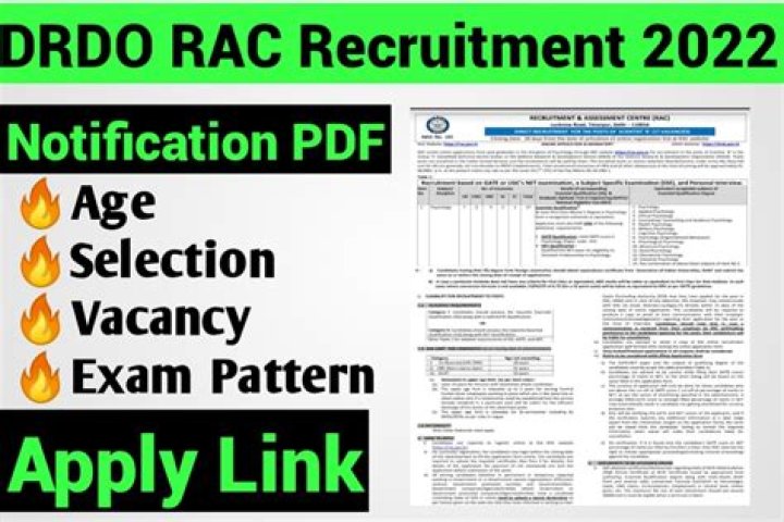 DRDO RAC Recruitment 2019 notifies 290 job vacancies. Check details here – India TV