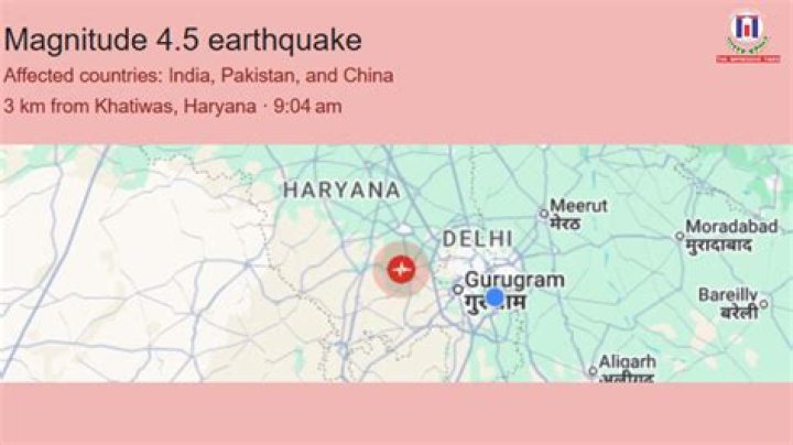 Earthquake tremors jolt Delhi-Gurgaon border – India TV