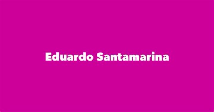 Unveiling The Life Of Eduardo Santamarina And His Spouse