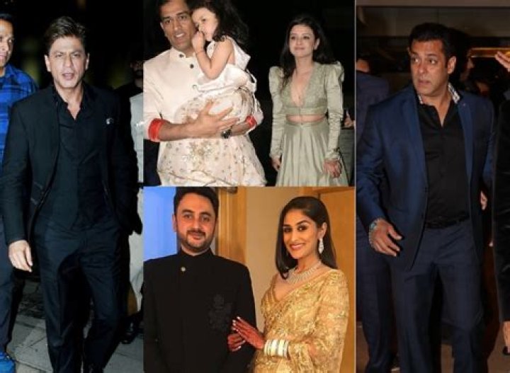 SRK, Salman Khan, Katrina Kaif and others attend Praful Patel's daughter Poorna Patel's wedding reception. See Pics