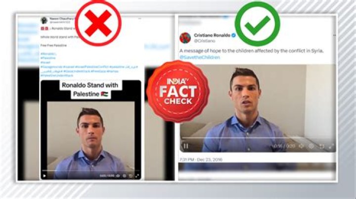 Viral video of Ronaldo expressing support for Palestinian children is actually from 2016 – India TV