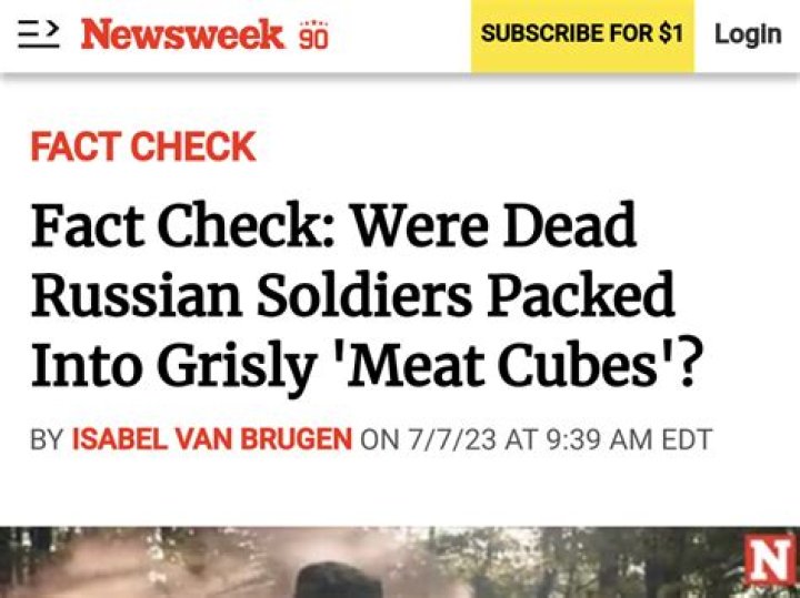 Were Dead Russian Soldiers Packed Into Grisly 'Meat Cubes'?