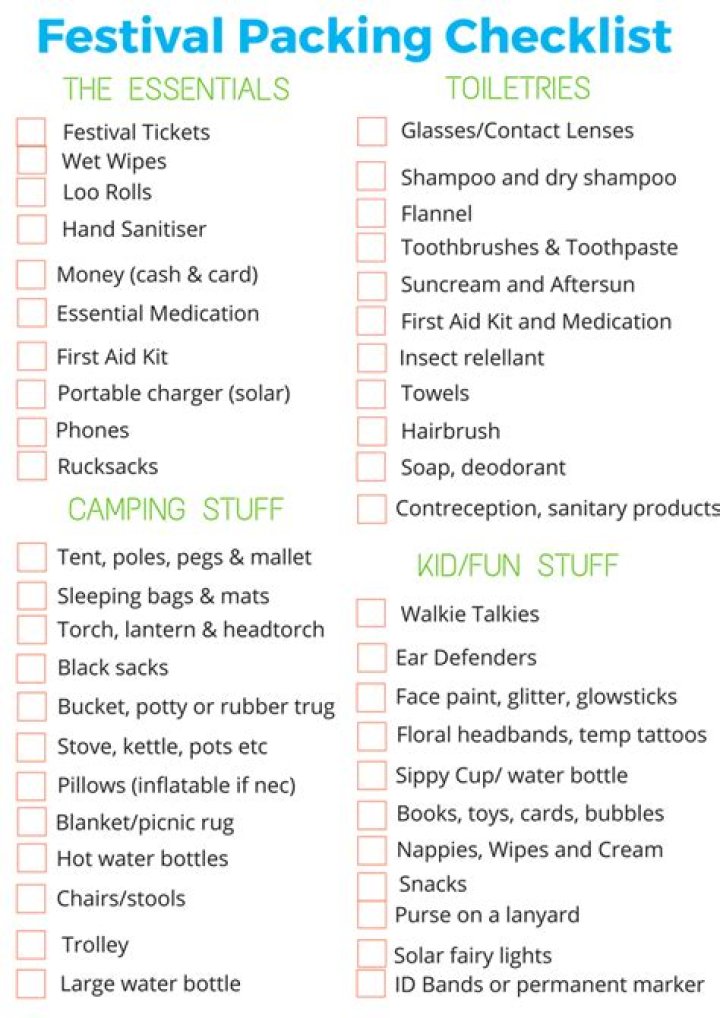 The Ultimate Festival Checklist For Glasto, Reading & More
| Glamour UK