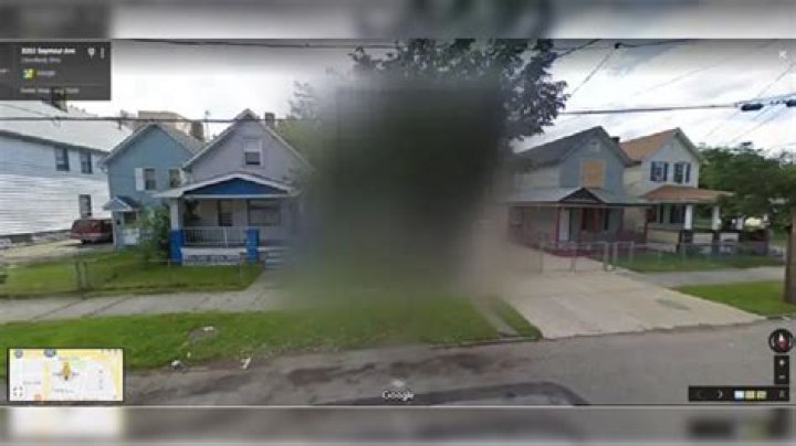 Google Maps blurred out this house on an ordinary street for a very chilling reason