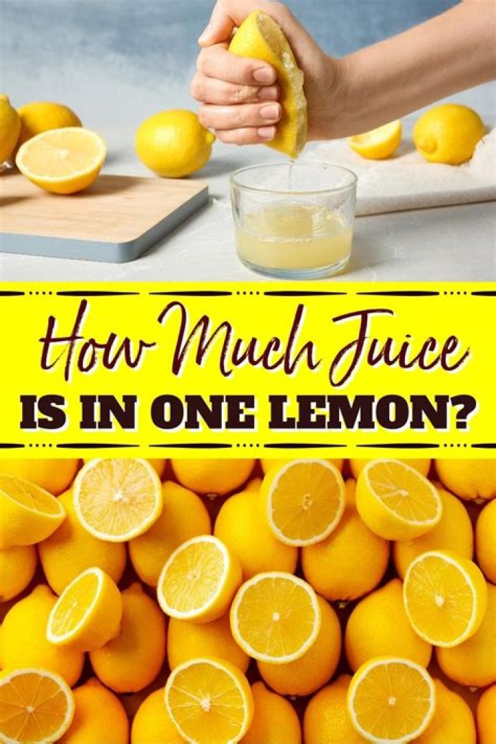 How Much Juice Is 1 2 Lemon