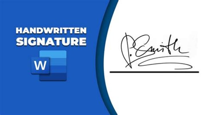 Quick Answer: How To Add Handwritten Signature In Word