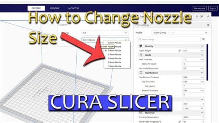 How To Change Nozzle Size In Cura