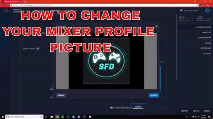 How To Change Your Mixer Profile Pic