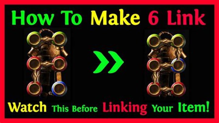 How To Craft A 6 Link Poe