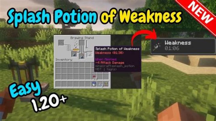 How To Craft A Splash Potion Of Weakness