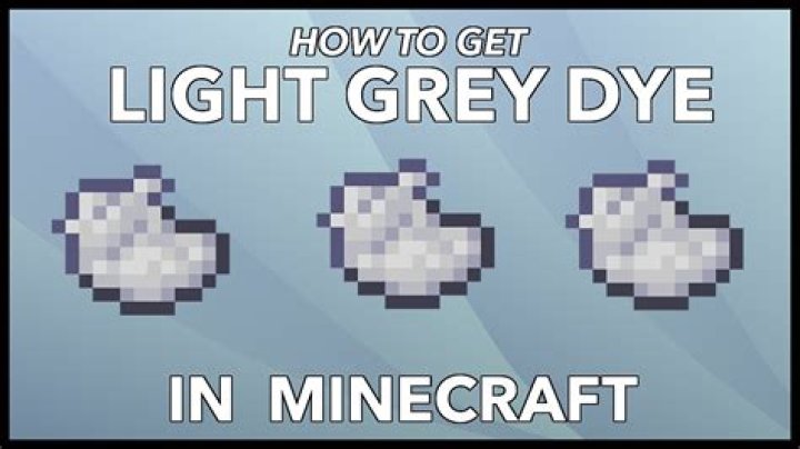 How To Craft Light Gray Dye