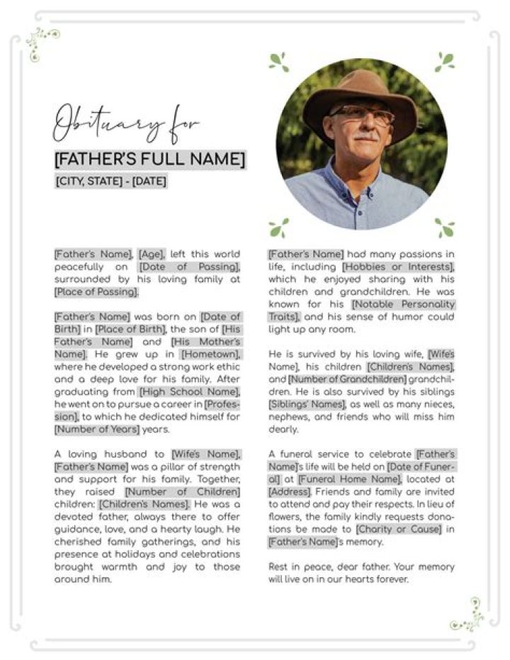 Quick Answer: How To Create An Obituary Program