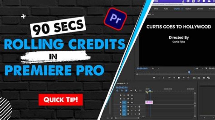 How To Do Rolling Credits In Premiere
