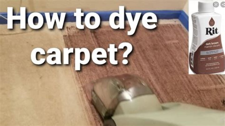 How To Dye Carpet With Rit