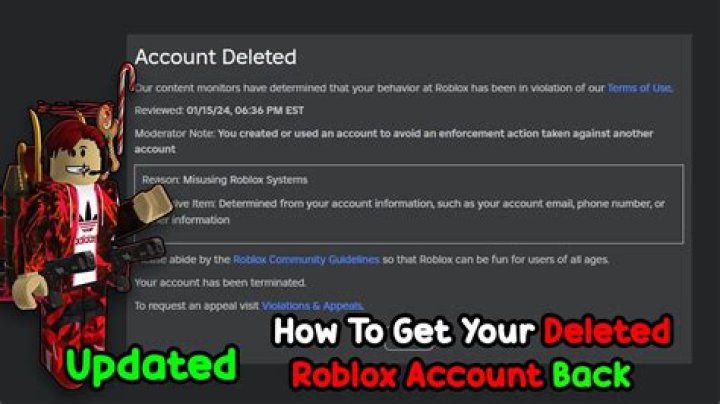 Quick Answer: How To Get Your Deleted Roblox Account Back 2020