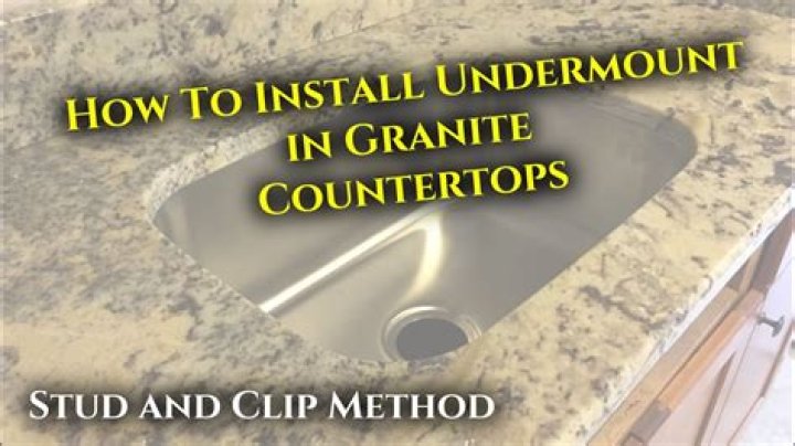 How To Glue Undermount Sink To Granite