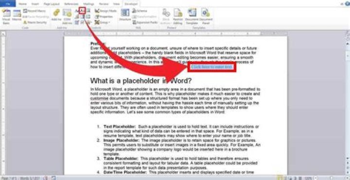 Quick Answer: How To Insert A Placeholder In Word