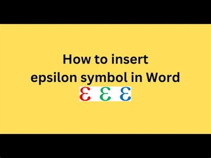 Quick Answer: How To Insert Epsilon Symbol In Word