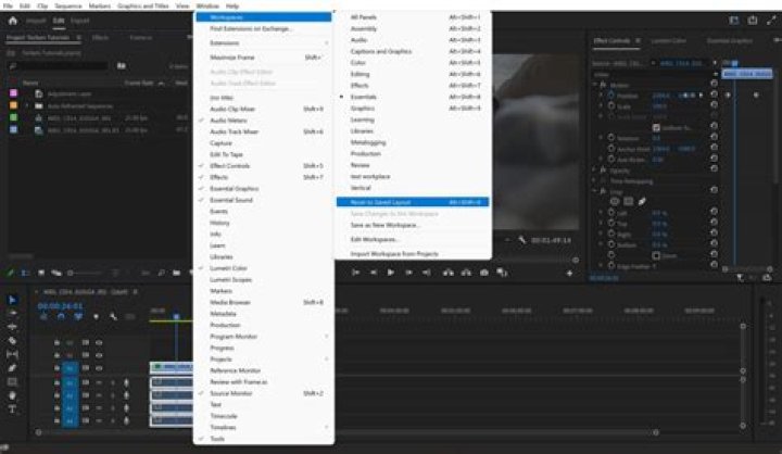How To Reset Premiere Pro Layout