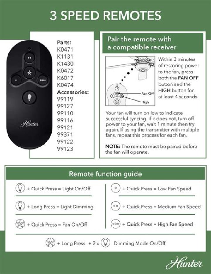 Quick Answer: How To Reverse Hunter Ceiling Fan With Remote
