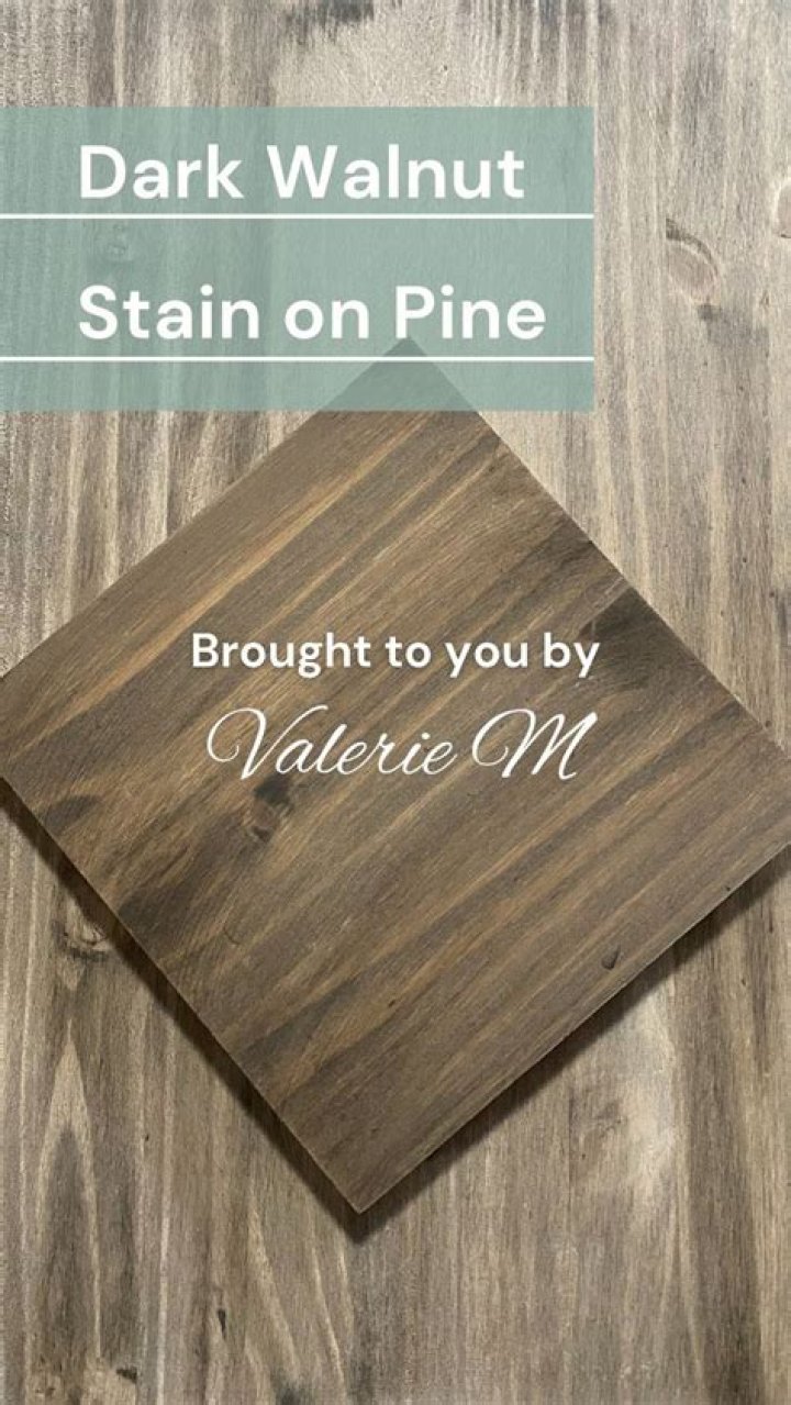 How To Stain Pine Dark Walnut