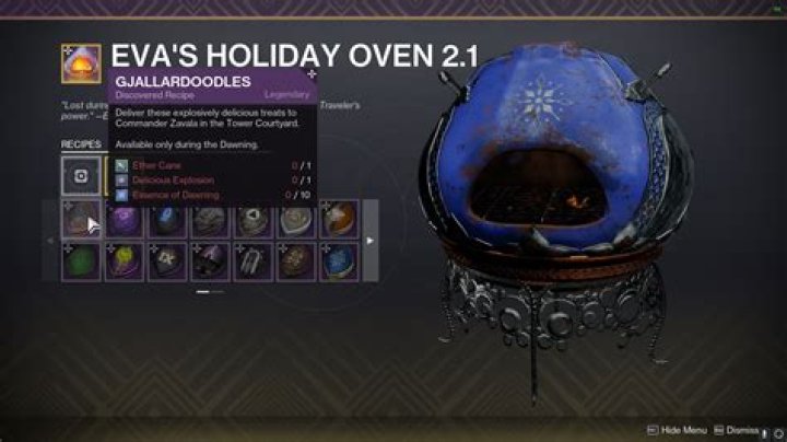 How to Use Eva's Holiday Oven in Destiny 2 Dawning Event 2023