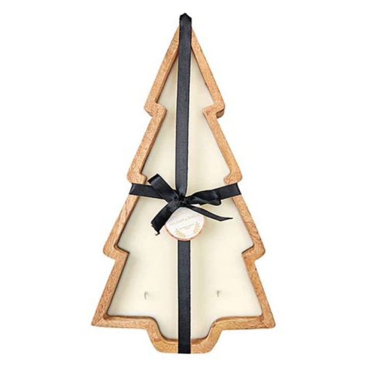 Discover The Enchantment Of The Huntington Home Wood Tree Candle