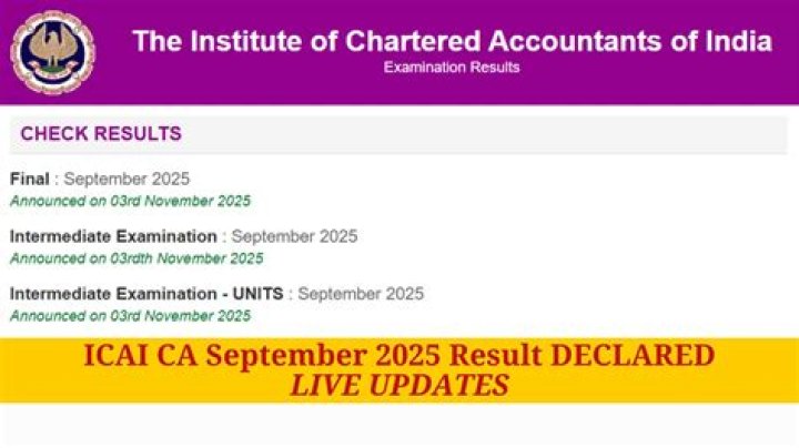 ICAI CA Final Result 2022 declared! Here's how to check on icai.nic.in – India TV