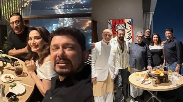 Madhuri Dixit, Sanjay Dutt, Jackie Shroff reunite at Subhash Ghai's anniversary; fans demand Khalnayak 2 – India TV