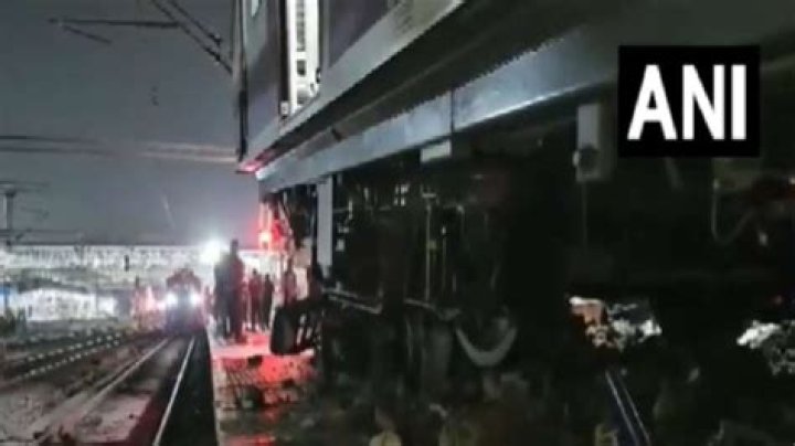 Mathura train accident video Drunk staffer handled train was busy on mobile finds probe after EMU climbs platform – India TV