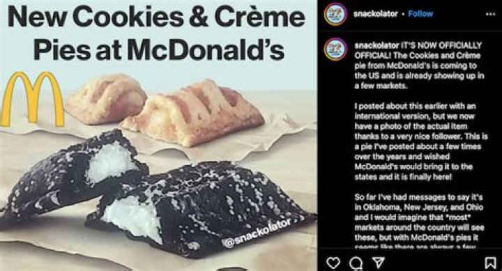 Indulge In The Irresistible McDonald's Cookies And Cream Pie