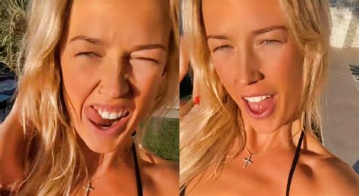 Peyton Royce ‘Happy AF’ In Poolside Swimsuit TikTok Dance Video