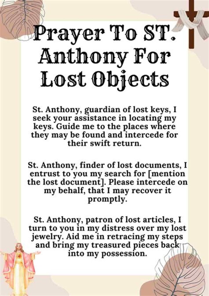 Finding The Way: The Prayer To St. Anthony For Lost Objects