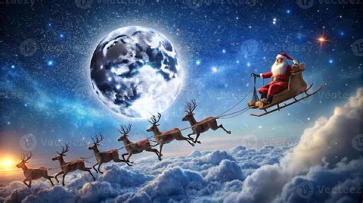 Exploring The Magic Of Santa Claus On Sleigh With Reindeer