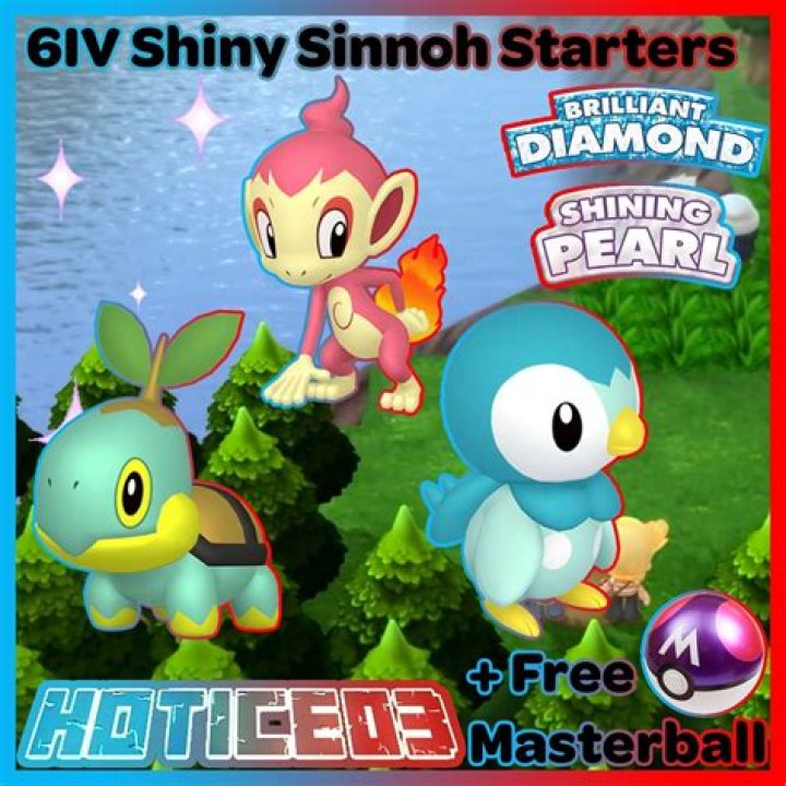 Sinnoh starters with their Hidden Abilities event announced