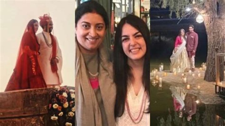 Smriti Irani's daughter Shanelle marries Arjun Bhalla at Rajasthan's Khimsar Fort