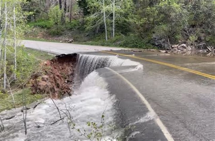 Melting Snowpack Turns Popular Utah Route Into Waterfall