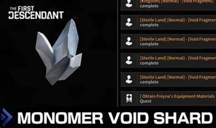 The Ultimate Guide To The First Descendant Monomer Void Shard Farm