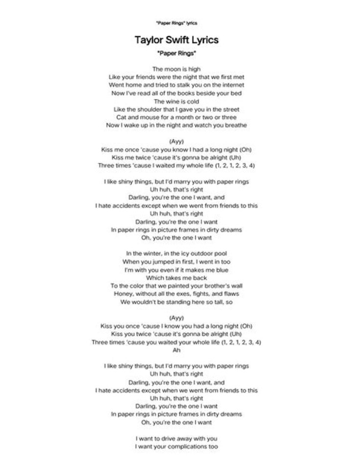 The Enigmatic Lyrics Of "The Ring" By Taylor Swift